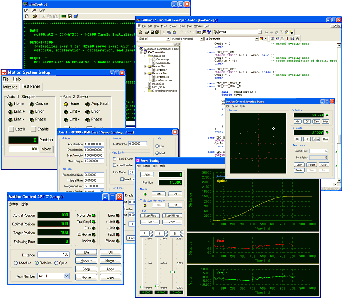 Screen Capture of PMC Software Applications